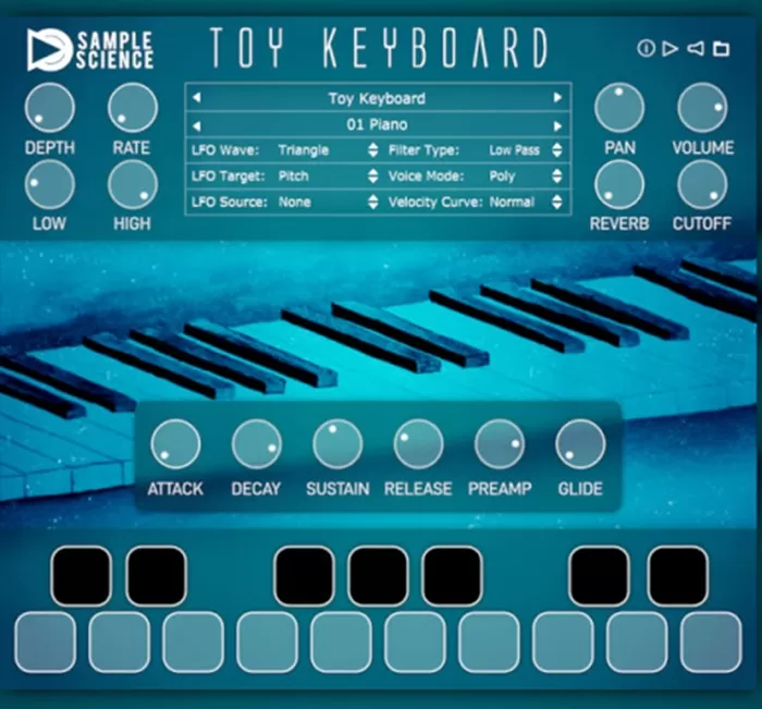 loopazon toy keyboard sample science free filter download