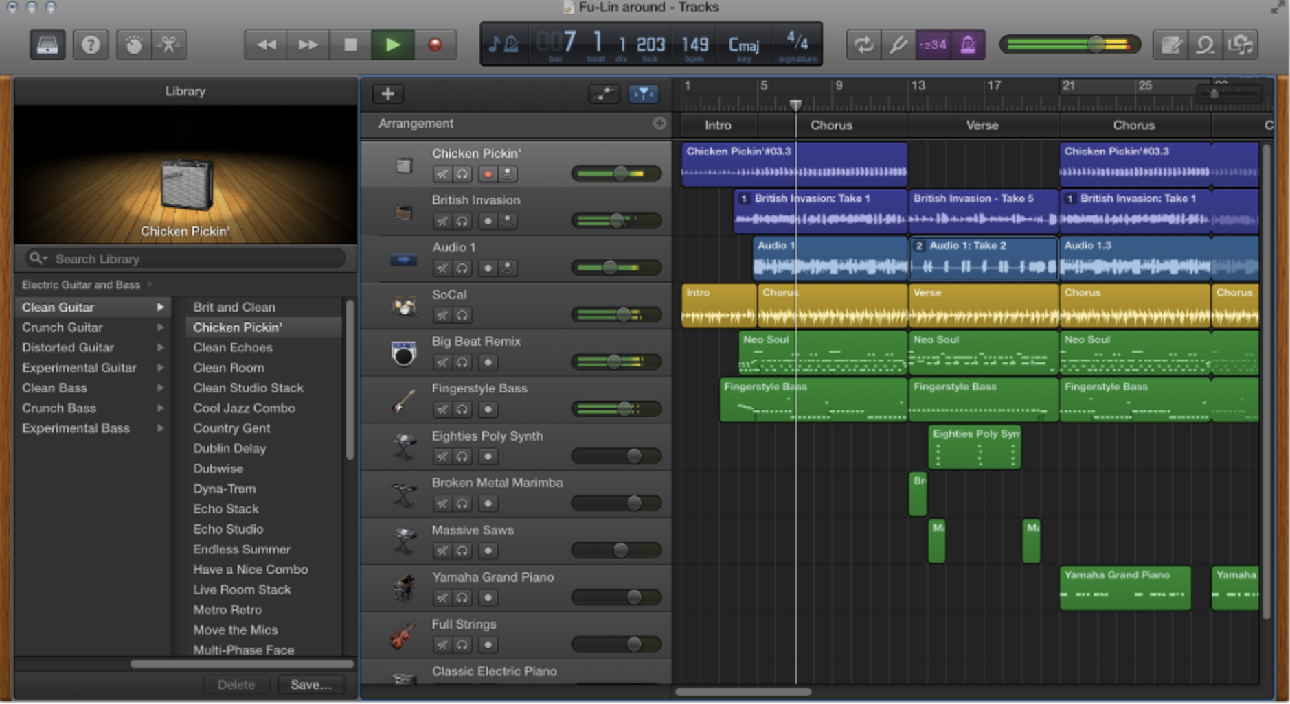 GarageBand interface (loopazon)
