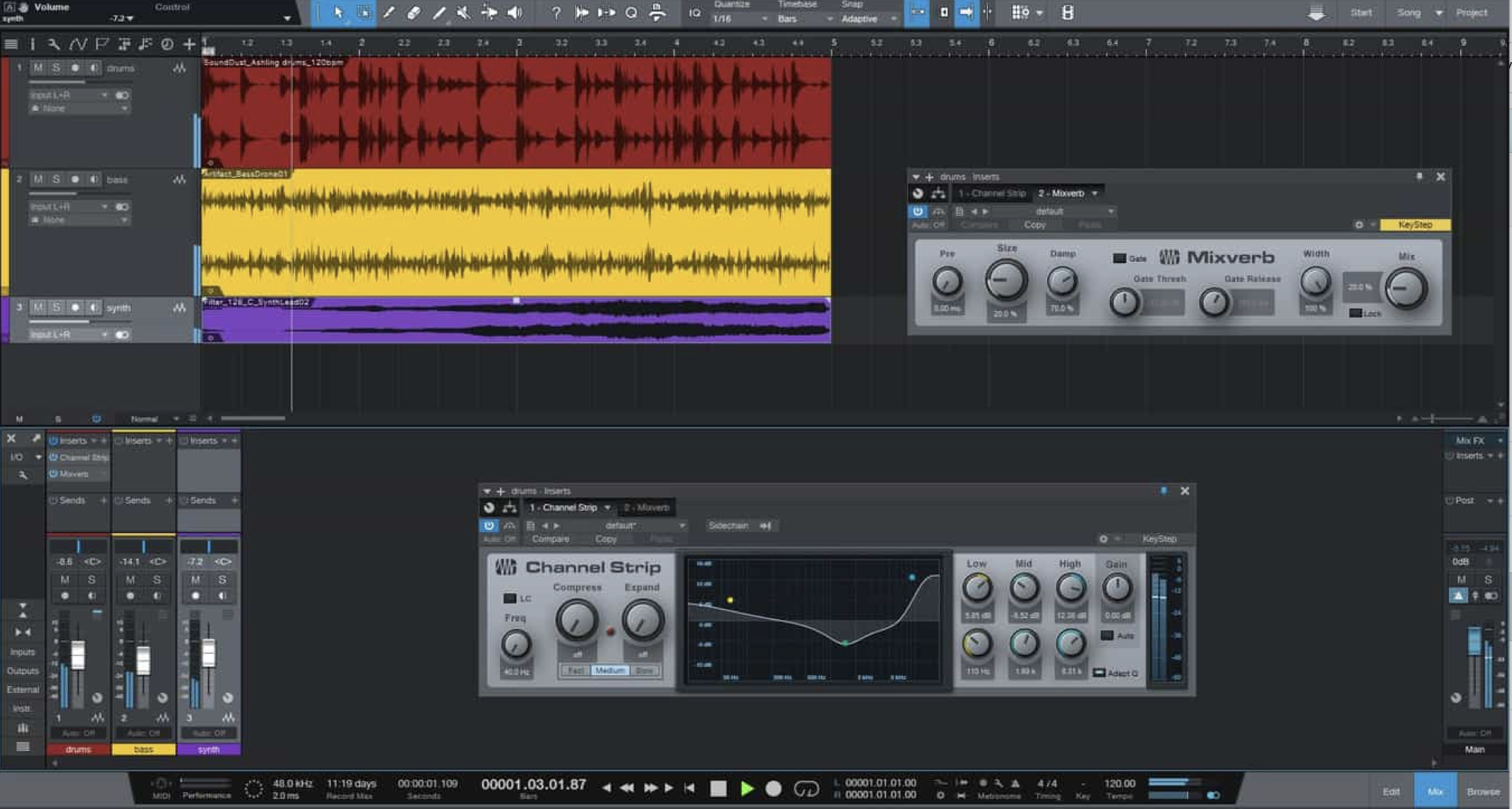 Studio One Prime User Interface