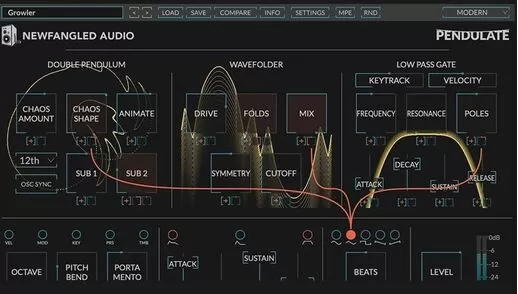 loopazon pendular chaotic mono synth Newfangled plugin free